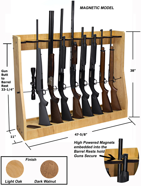 +Mount+Gun+Rack+Pattern Pistol Racks - Magnetic Vertical Gun Rack 
