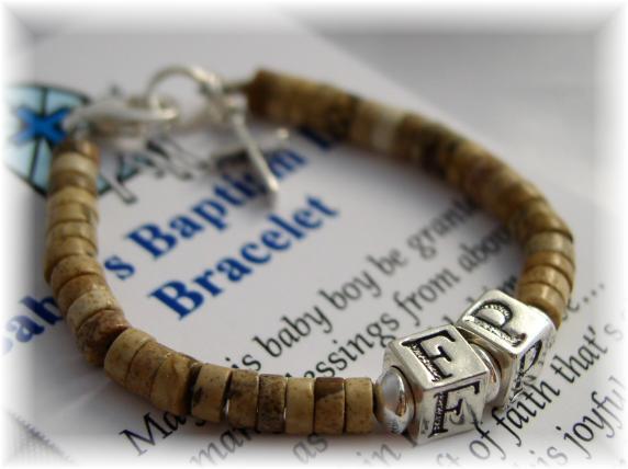 Baby  Bracelets on Bracelets   Personalized Baby Baptism Name Bracelet For Boys   Picture